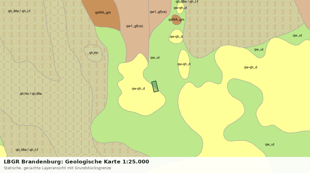 Statische Kartenansicht: LBGR Brandenburg: Geologische Karte 1:25.000