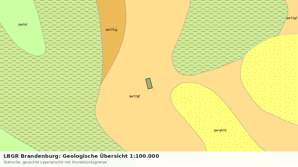Statische Kartenansicht: LBGR Brandenburg: Geologische Übersicht 1:100.000