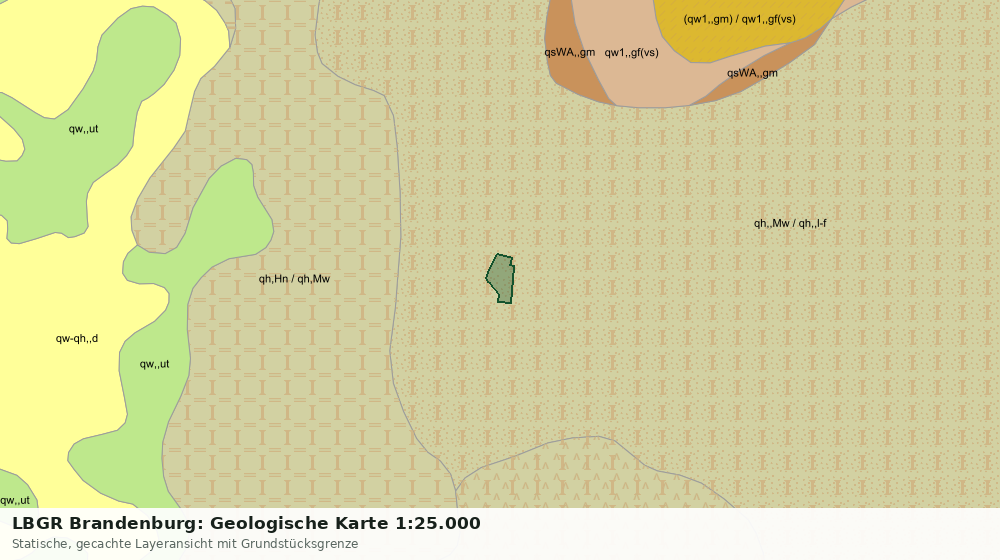 Statische Kartenansicht: LBGR Brandenburg: Geologische Karte 1:25.000