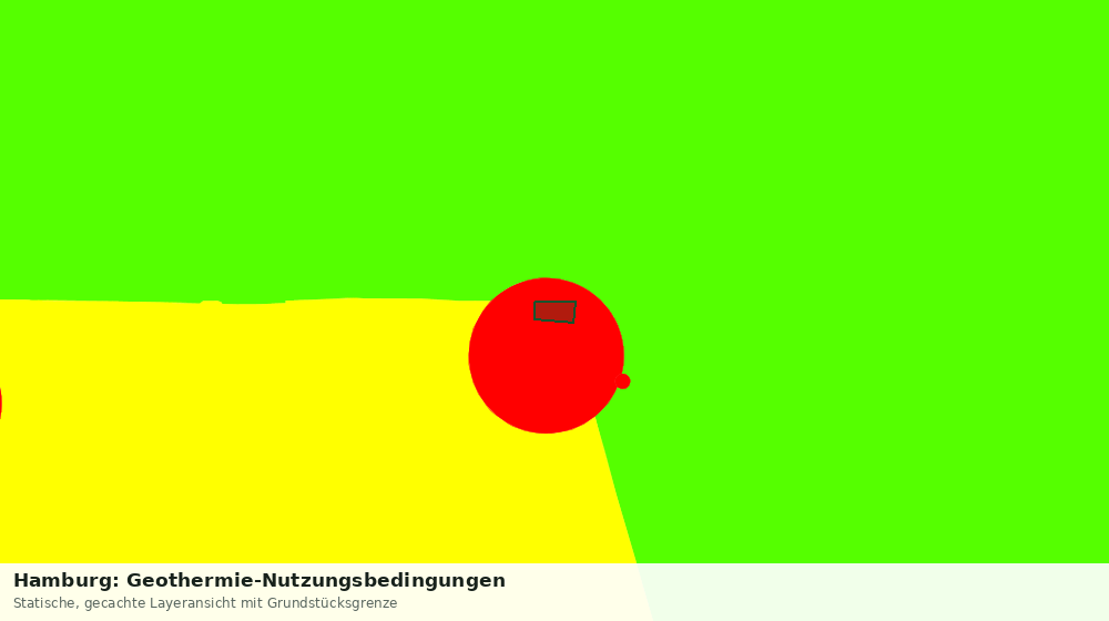 Statische Kartenansicht: Hamburg: Geothermie-Nutzungsbedingungen