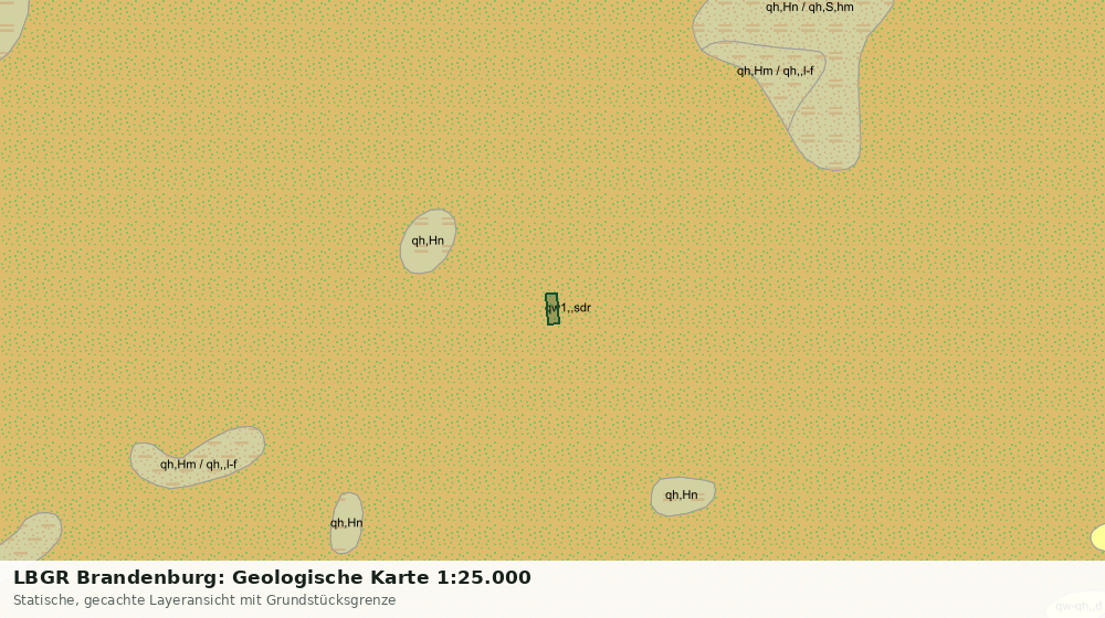 Statische Kartenansicht: LBGR Brandenburg: Geologische Karte 1:25.000