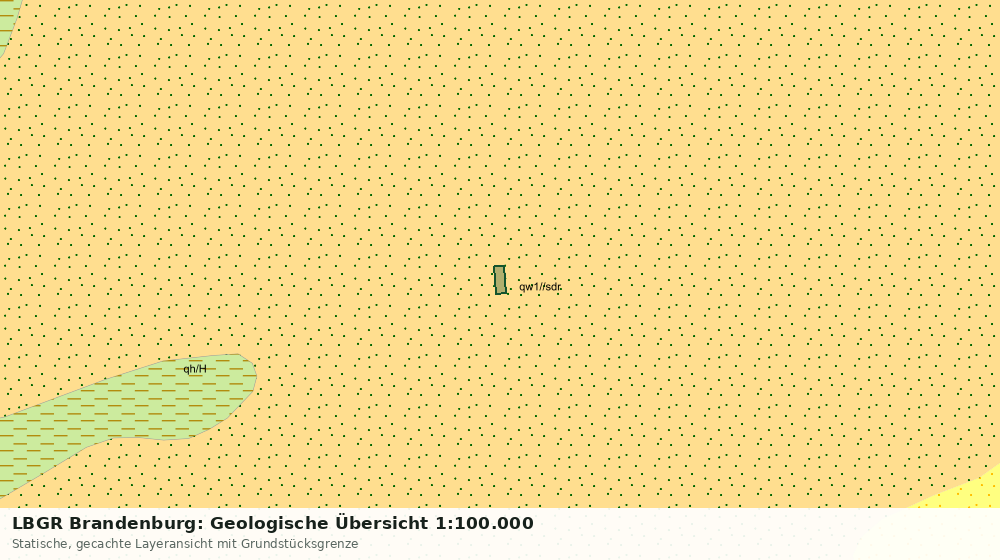 Statische Kartenansicht: LBGR Brandenburg: Geologische Übersicht 1:100.000