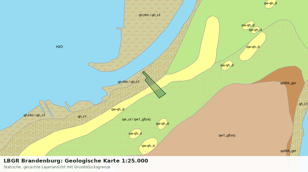 Statische Kartenansicht: LBGR Brandenburg: Geologische Karte 1:25.000