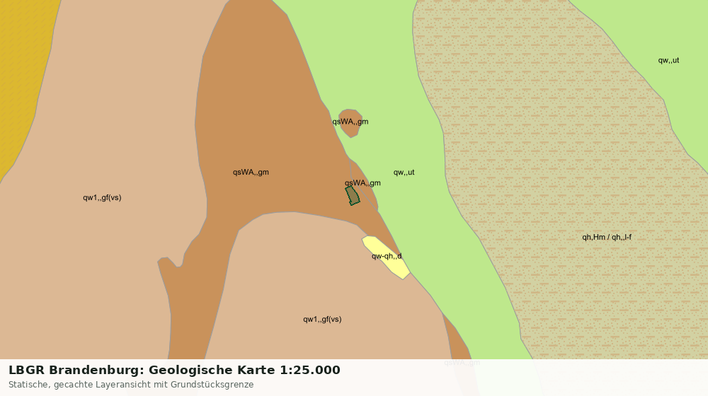 Statische Kartenansicht: LBGR Brandenburg: Geologische Karte 1:25.000
