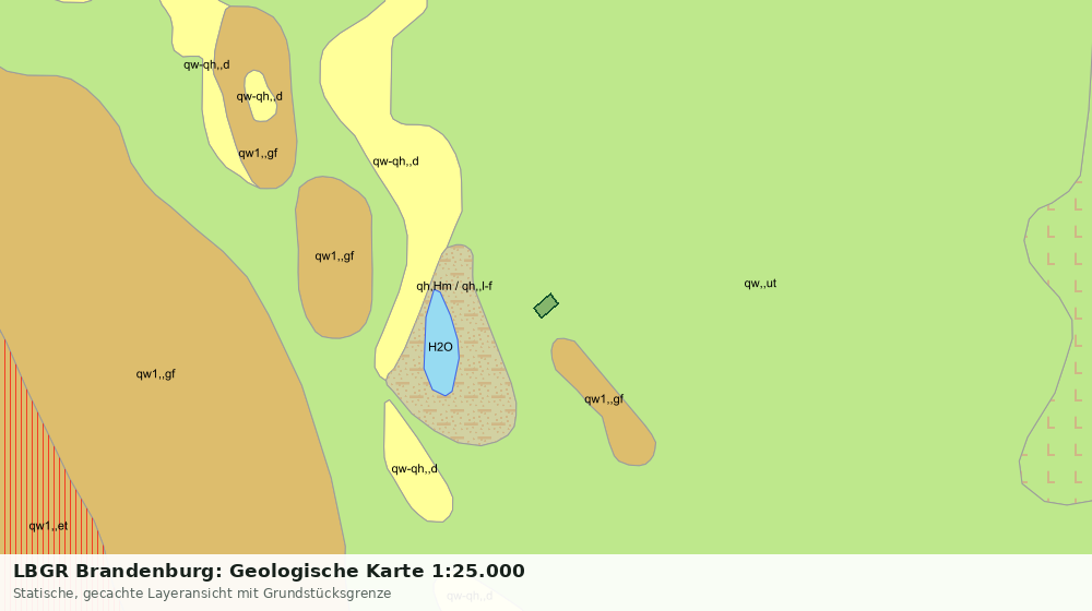 Statische Kartenansicht: LBGR Brandenburg: Geologische Karte 1:25.000