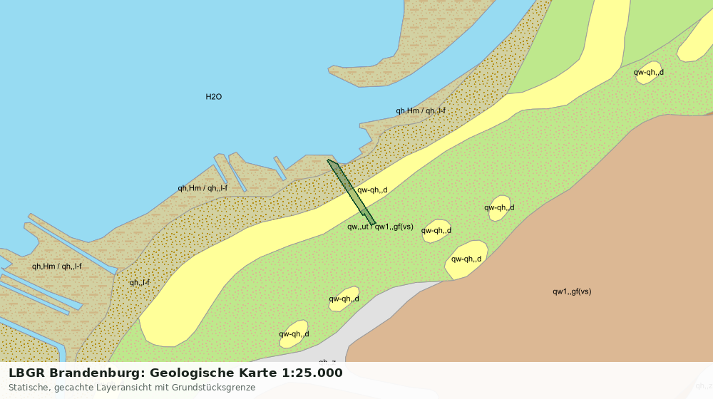 Statische Kartenansicht: LBGR Brandenburg: Geologische Karte 1:25.000