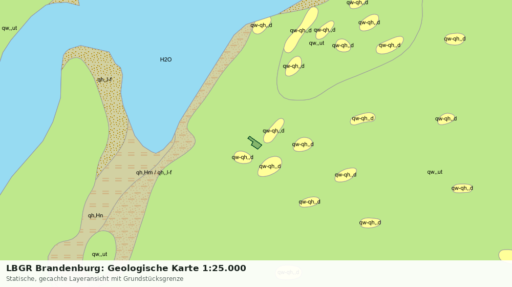 Statische Kartenansicht: LBGR Brandenburg: Geologische Karte 1:25.000