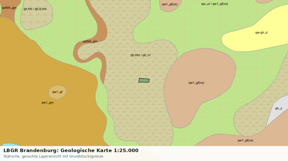Statische Kartenansicht: LBGR Brandenburg: Geologische Karte 1:25.000