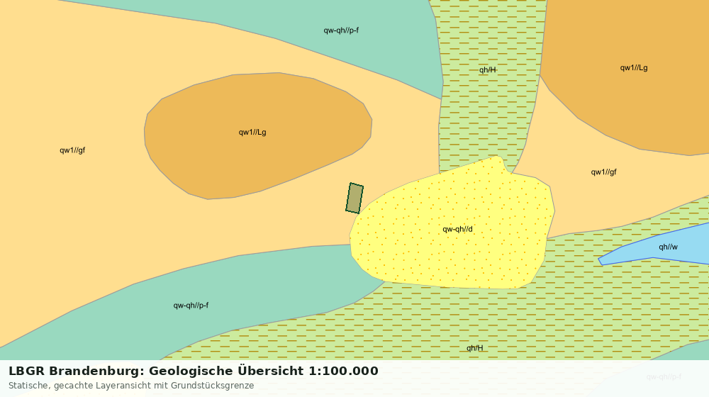 Statische Kartenansicht: LBGR Brandenburg: Geologische Übersicht 1:100.000
