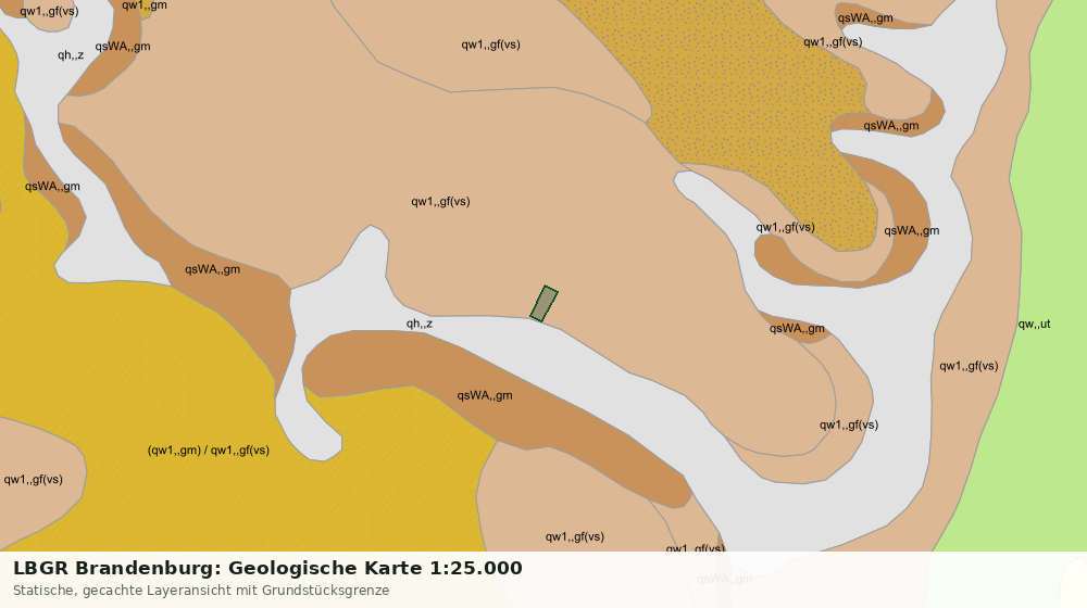 Statische Kartenansicht: LBGR Brandenburg: Geologische Karte 1:25.000