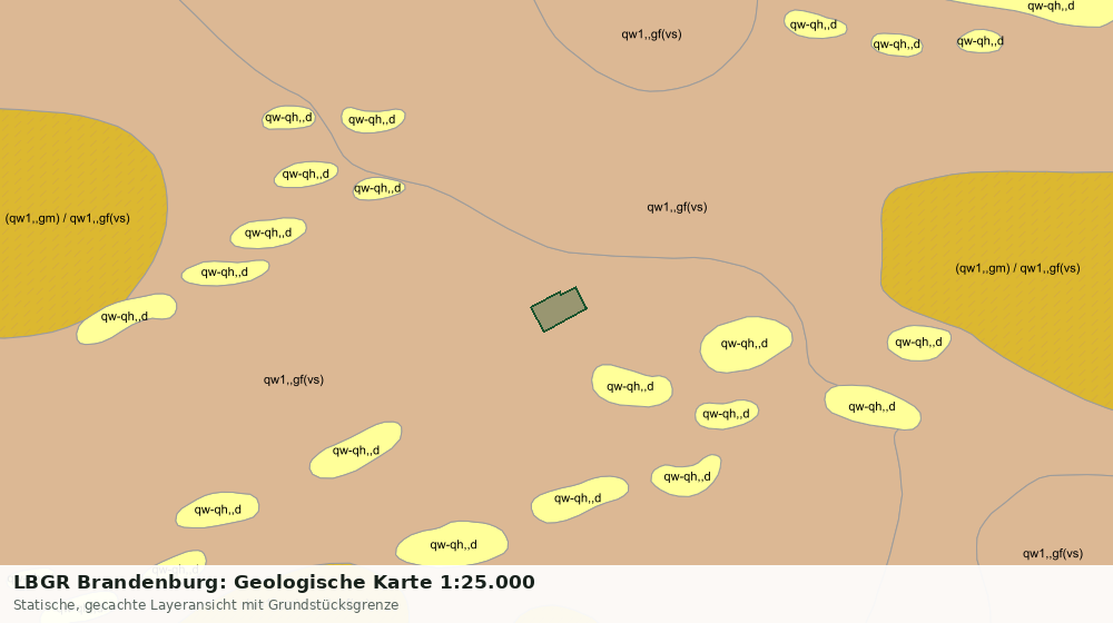 Statische Kartenansicht: LBGR Brandenburg: Geologische Karte 1:25.000