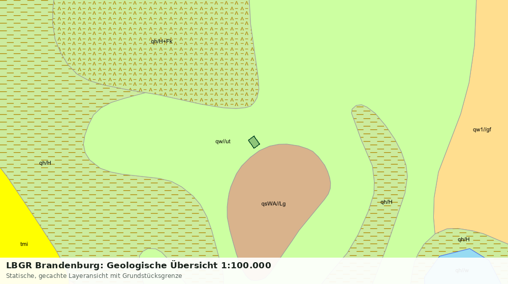 Statische Kartenansicht: LBGR Brandenburg: Geologische Übersicht 1:100.000