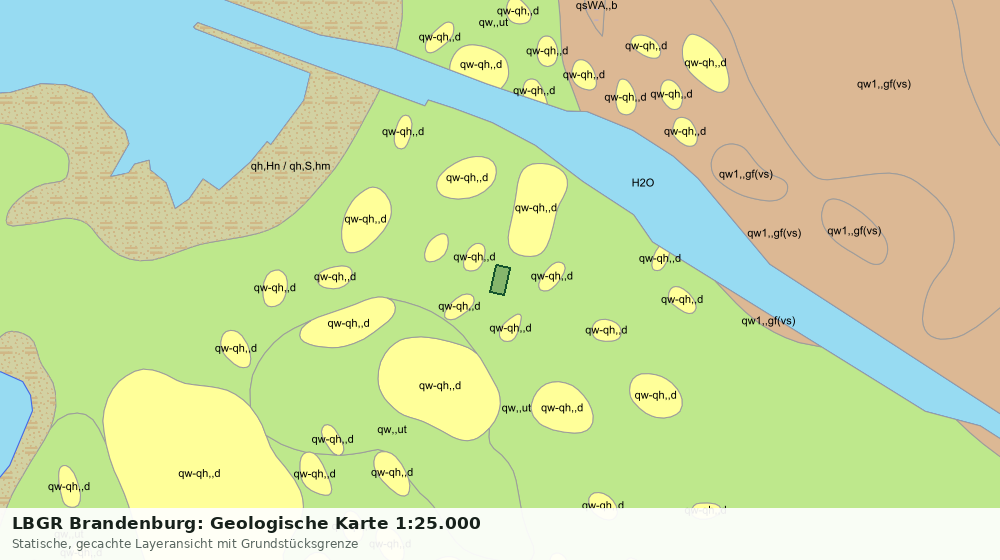 Statische Kartenansicht: LBGR Brandenburg: Geologische Karte 1:25.000
