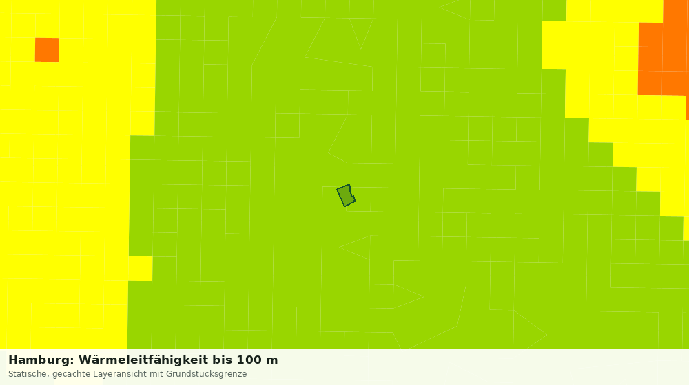 Statische Kartenansicht: Hamburg: Wärmeleitfähigkeit bis 100 m