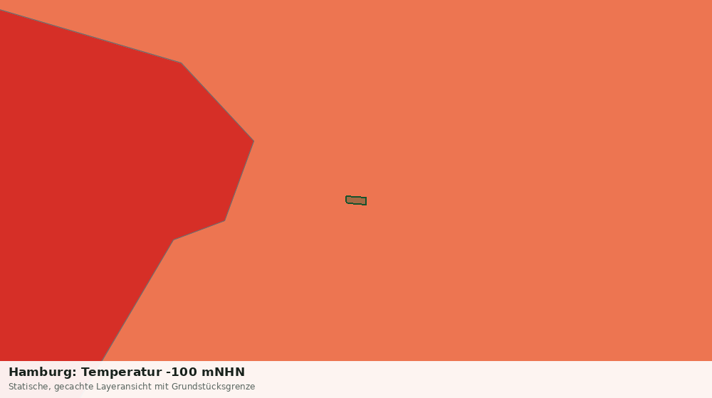 Statische Kartenansicht: Hamburg: Temperatur -100 mNHN