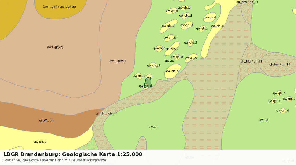 Statische Kartenansicht: LBGR Brandenburg: Geologische Karte 1:25.000