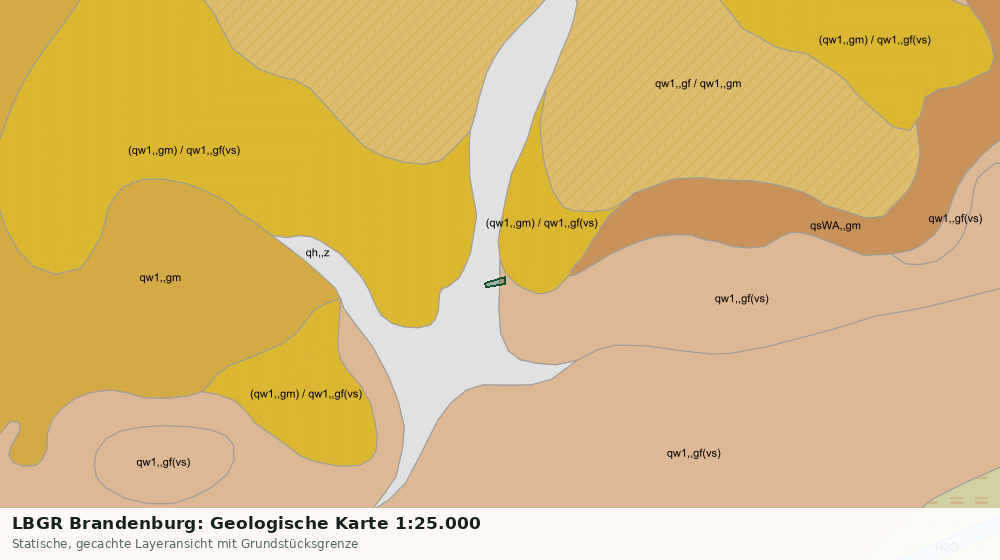Statische Kartenansicht: LBGR Brandenburg: Geologische Karte 1:25.000