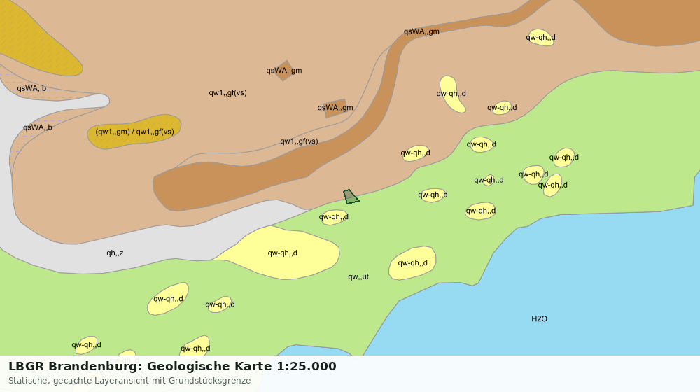 Statische Kartenansicht: LBGR Brandenburg: Geologische Karte 1:25.000