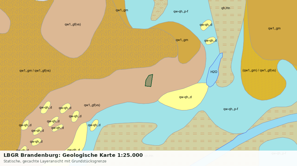 Statische Kartenansicht: LBGR Brandenburg: Geologische Karte 1:25.000
