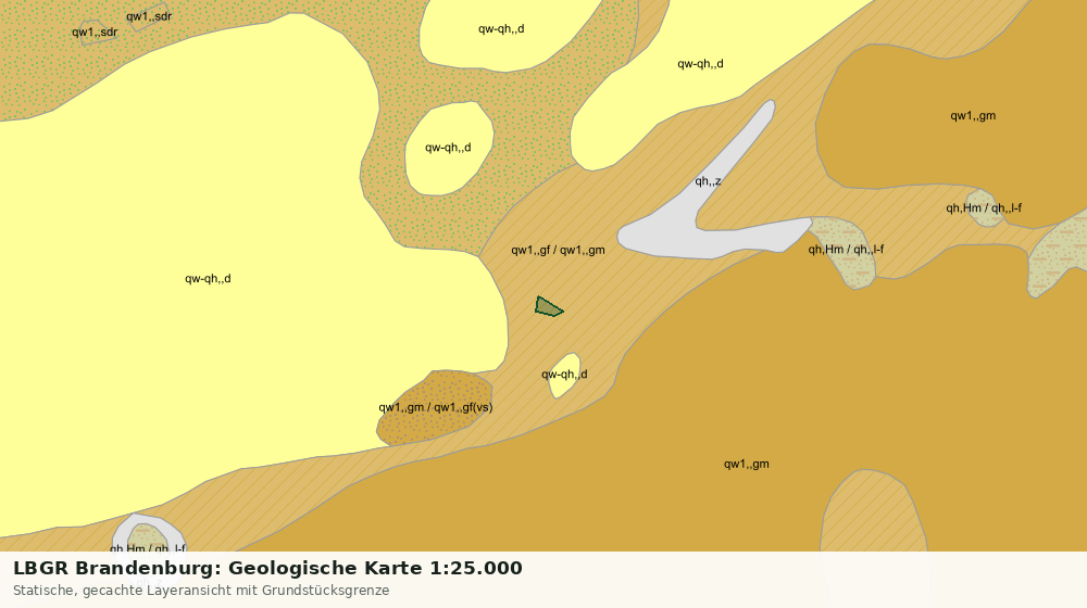 Statische Kartenansicht: LBGR Brandenburg: Geologische Karte 1:25.000