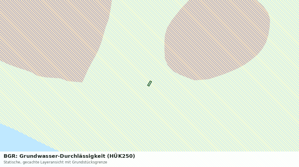 Statische Kartenansicht: BGR: Grundwasser-Durchlässigkeit (HÜK250)