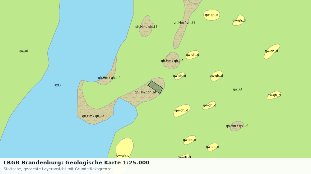 Statische Kartenansicht: LBGR Brandenburg: Geologische Karte 1:25.000
