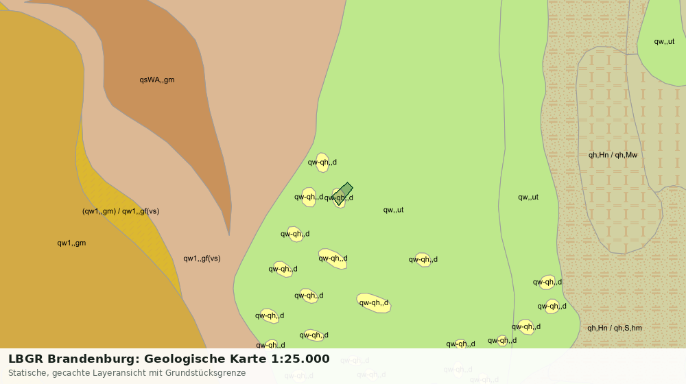 Statische Kartenansicht: LBGR Brandenburg: Geologische Karte 1:25.000