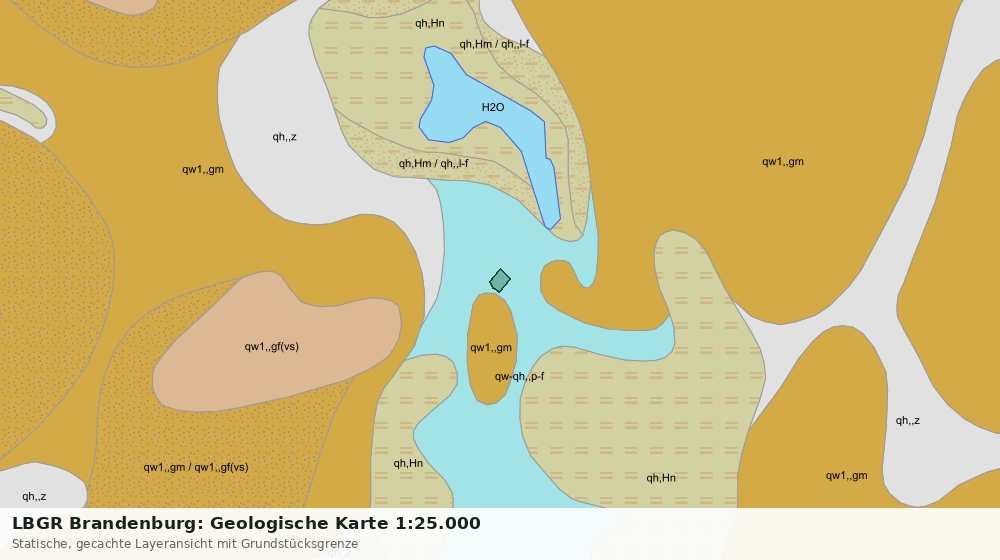 Statische Kartenansicht: LBGR Brandenburg: Geologische Karte 1:25.000