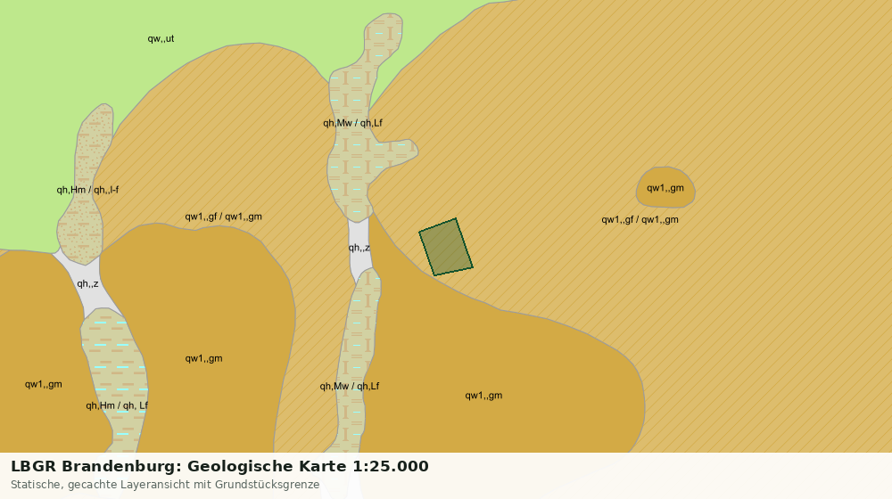 Statische Kartenansicht: LBGR Brandenburg: Geologische Karte 1:25.000