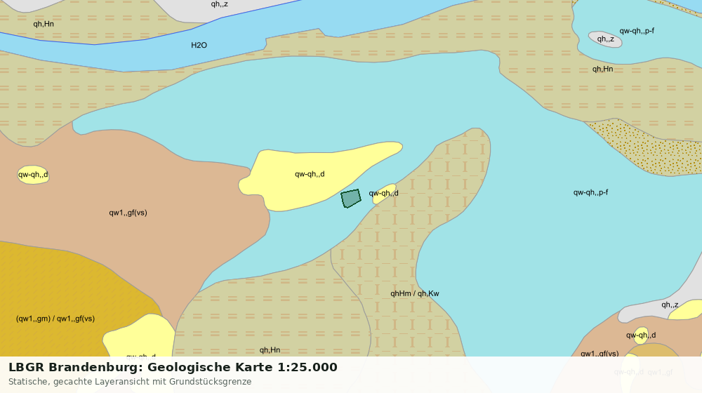 Statische Kartenansicht: LBGR Brandenburg: Geologische Karte 1:25.000