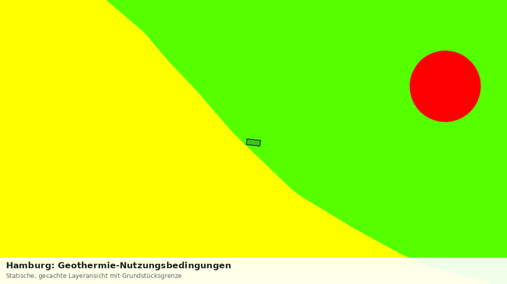 Statische Kartenansicht: Hamburg: Geothermie-Nutzungsbedingungen