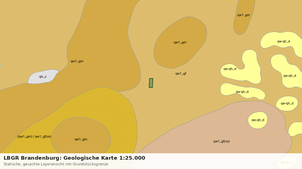 Statische Kartenansicht: LBGR Brandenburg: Geologische Karte 1:25.000