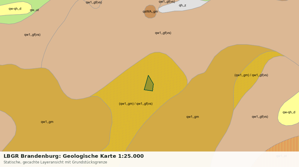 Statische Kartenansicht: LBGR Brandenburg: Geologische Karte 1:25.000
