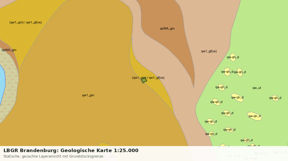 Statische Kartenansicht: LBGR Brandenburg: Geologische Karte 1:25.000