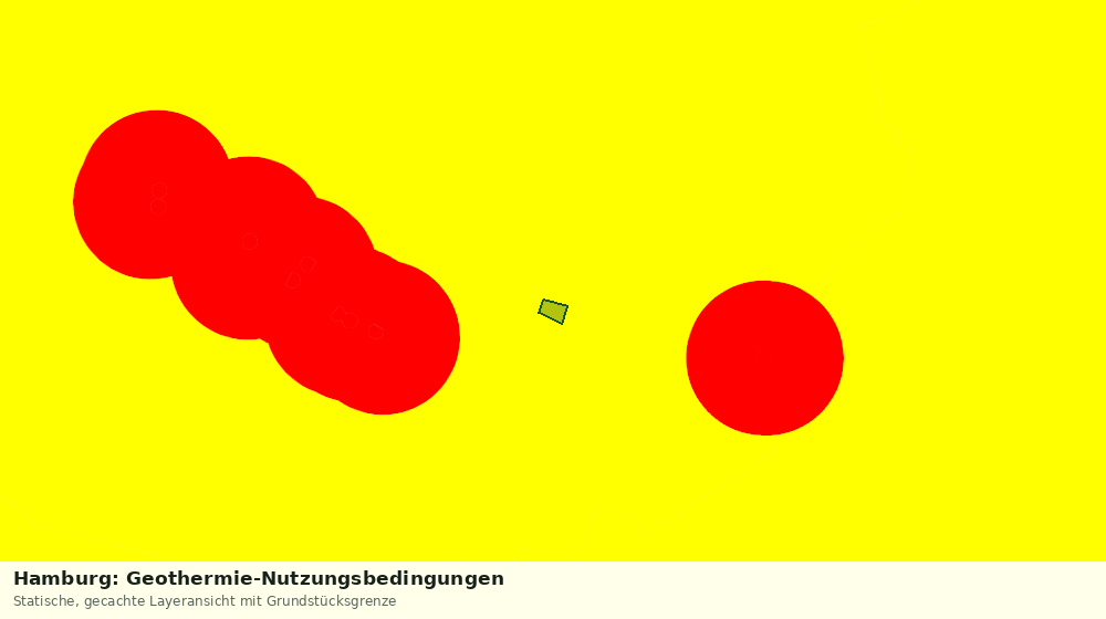 Statische Kartenansicht: Hamburg: Geothermie-Nutzungsbedingungen