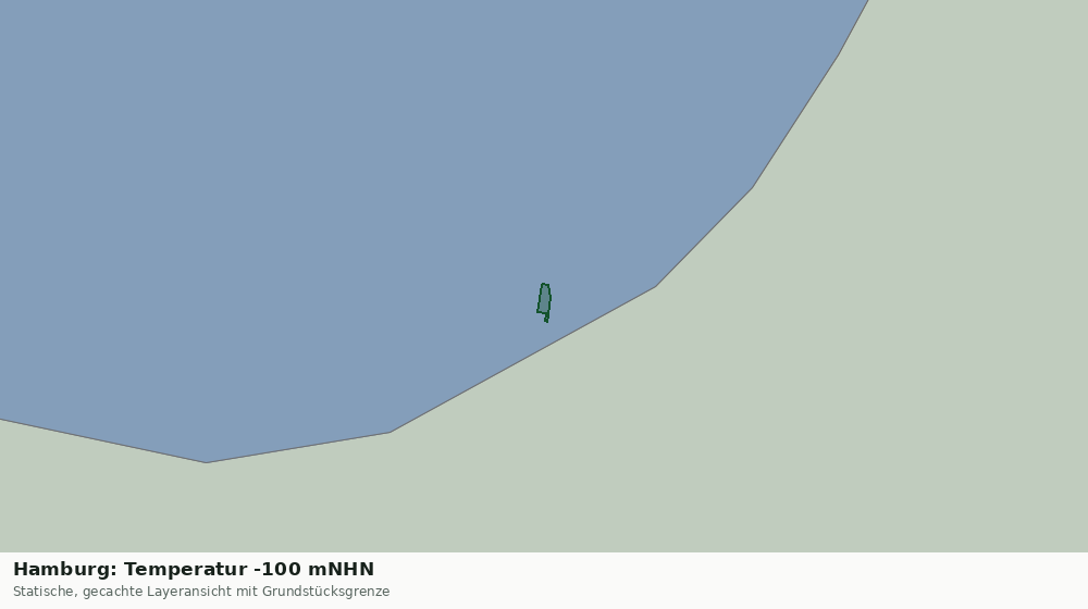 Statische Kartenansicht: Hamburg: Temperatur -100 mNHN
