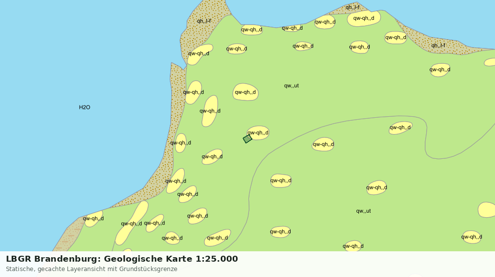 Statische Kartenansicht: LBGR Brandenburg: Geologische Karte 1:25.000