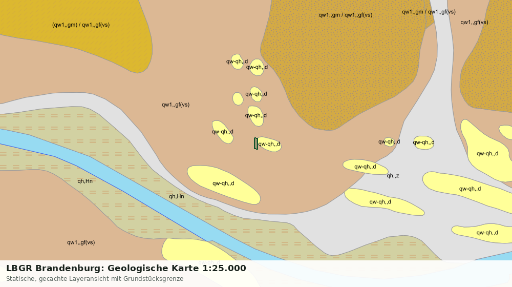 Statische Kartenansicht: LBGR Brandenburg: Geologische Karte 1:25.000