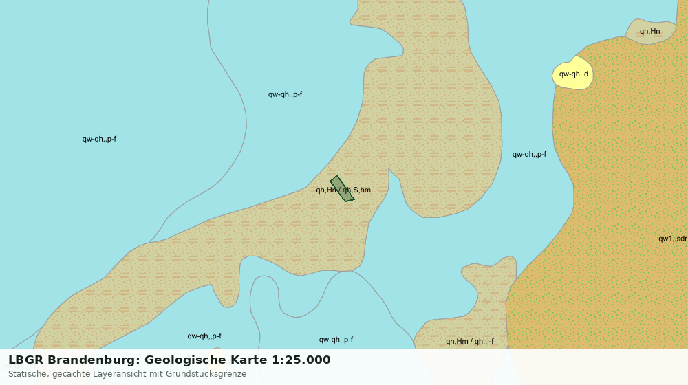 Statische Kartenansicht: LBGR Brandenburg: Geologische Karte 1:25.000