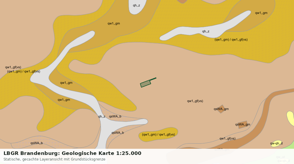 Statische Kartenansicht: LBGR Brandenburg: Geologische Karte 1:25.000