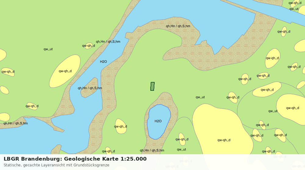 Statische Kartenansicht: LBGR Brandenburg: Geologische Karte 1:25.000