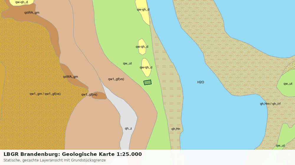 Statische Kartenansicht: LBGR Brandenburg: Geologische Karte 1:25.000
