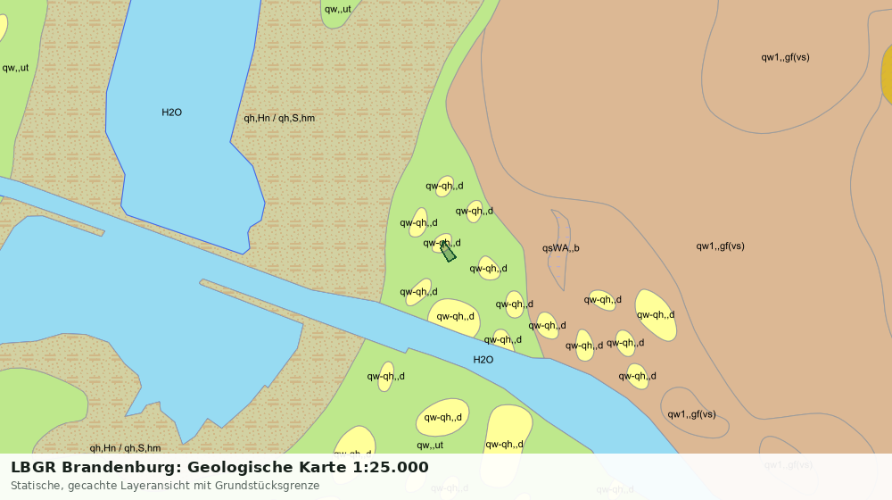Statische Kartenansicht: LBGR Brandenburg: Geologische Karte 1:25.000