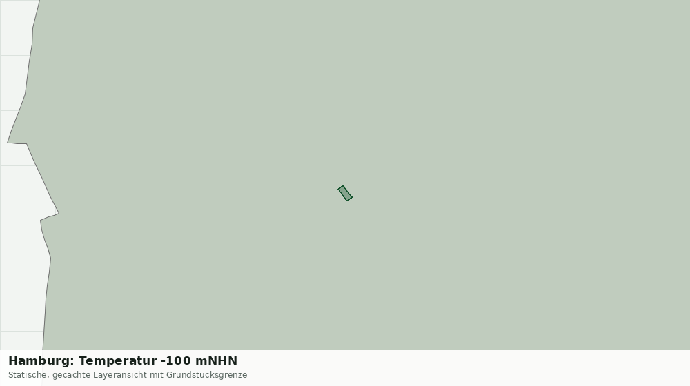 Statische Kartenansicht: Hamburg: Temperatur -100 mNHN