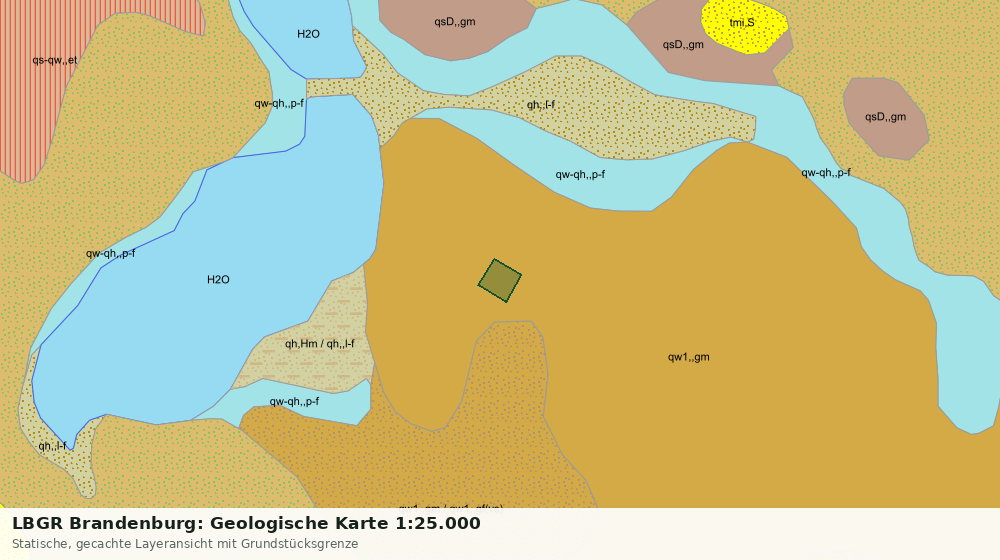 Statische Kartenansicht: LBGR Brandenburg: Geologische Karte 1:25.000