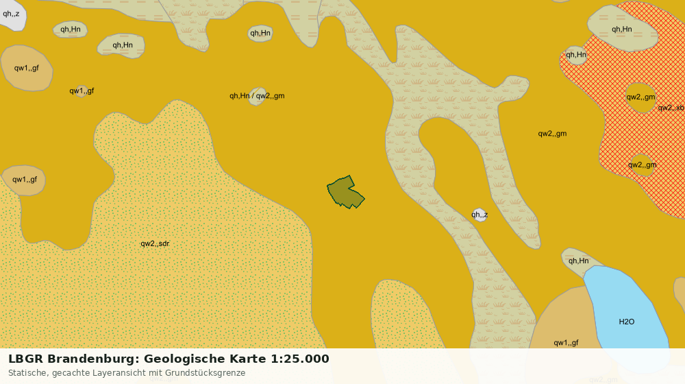 Statische Kartenansicht: LBGR Brandenburg: Geologische Karte 1:25.000
