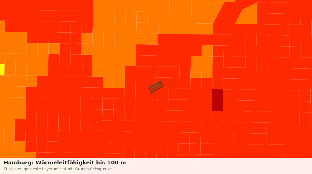 Statische Kartenansicht: Hamburg: Wärmeleitfähigkeit bis 100 m