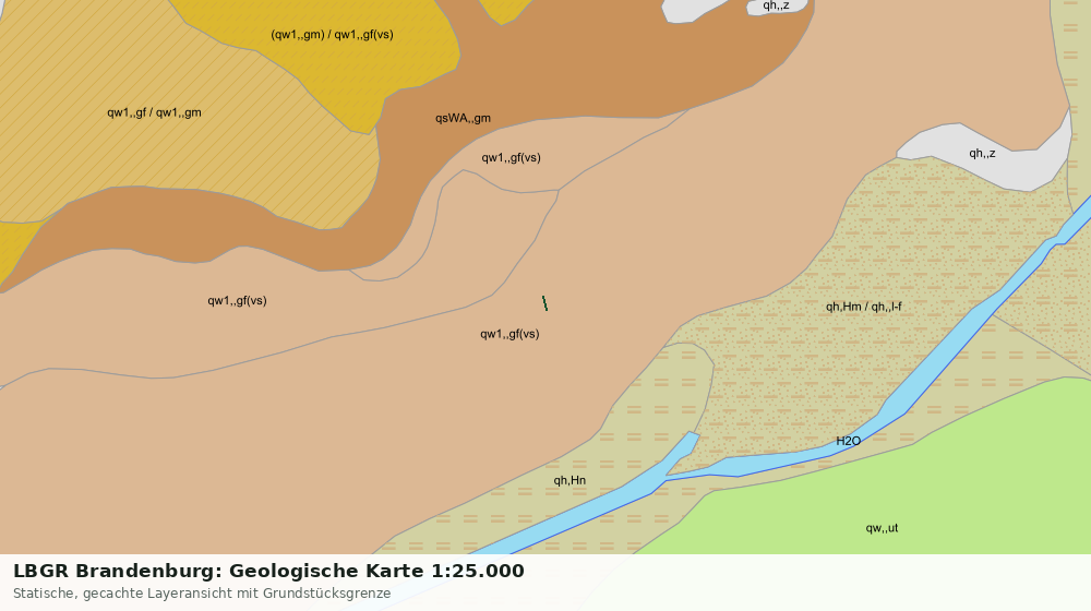 Statische Kartenansicht: LBGR Brandenburg: Geologische Karte 1:25.000