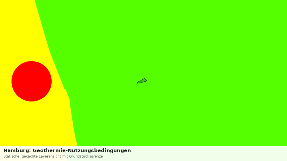 Statische Kartenansicht: Hamburg: Geothermie-Nutzungsbedingungen