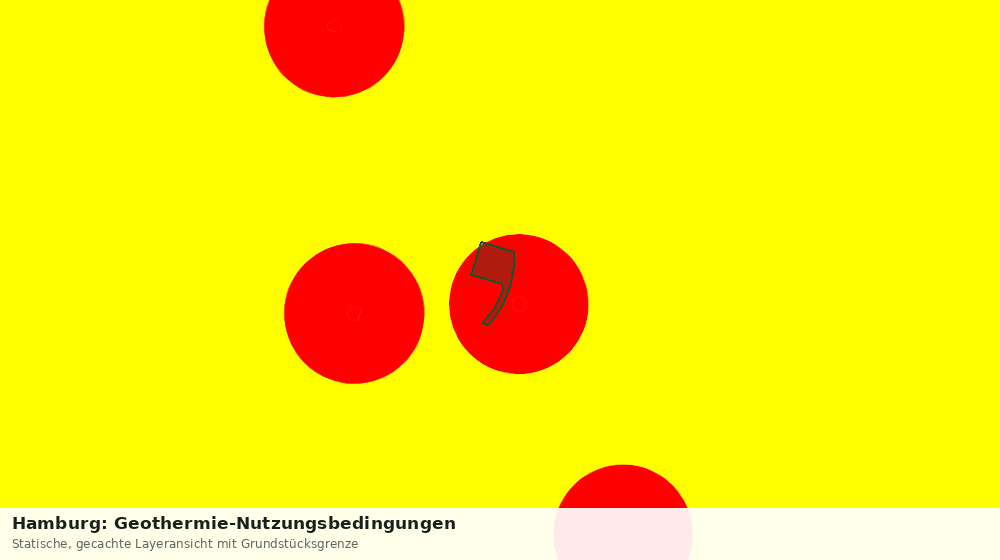 Statische Kartenansicht: Hamburg: Geothermie-Nutzungsbedingungen